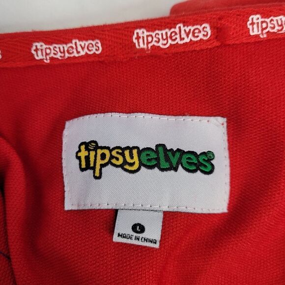 TIPSY ELVES Mario Nintendo plumber one piece zip up unisex costume L - Picture 4 of 8